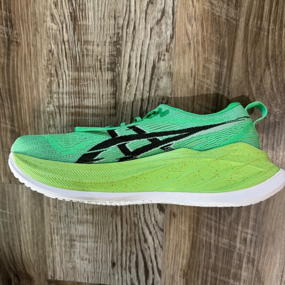 Asics Running Shoes Mens 10 Green Superblast 2 Vital Green Black 1013A185-300 - Picture 2 of 6